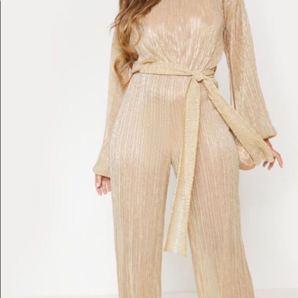 Sheer Gold Jumpsuit